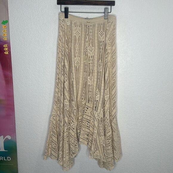 NWT PatBo Crochet Beach Maxi Skirt Bone XL - Picture 4 of 8